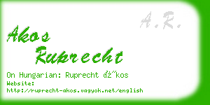 akos ruprecht business card